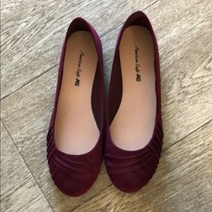 NWOT American Eagle Maroon Ballet Flats